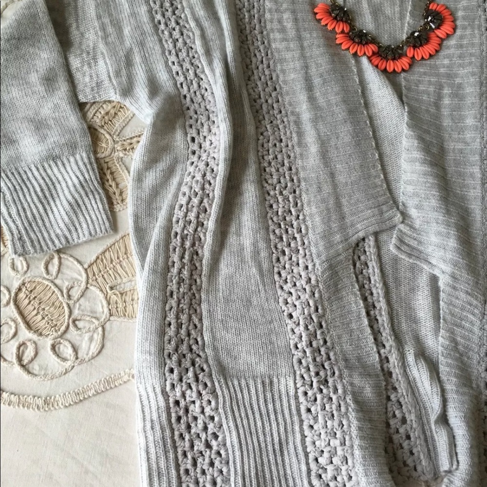 Sundance Catalog $148 crochet cardigan sweater S cottagecore boho lagenlook - Picture 5 of 7